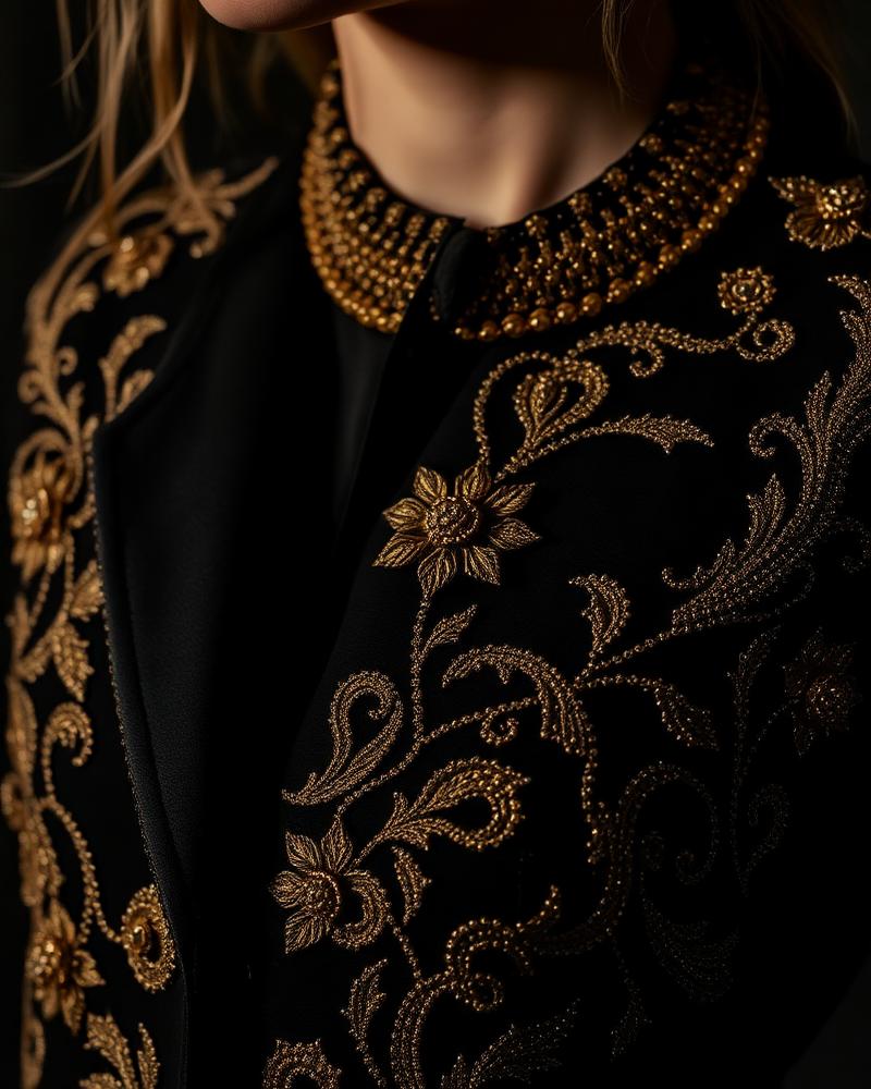 Detail gold beadwork